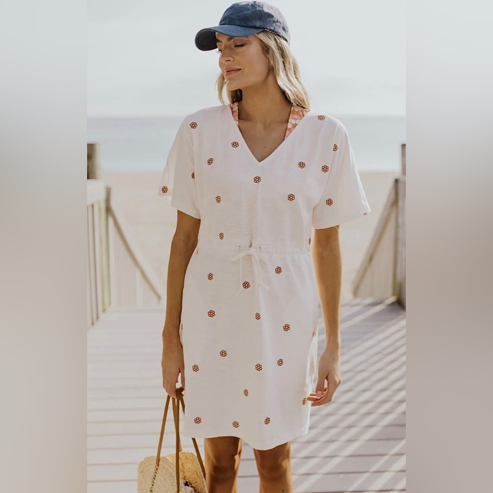 NWT Roolee “Delray” Beach Tie Waist Swim Cover with Pockets